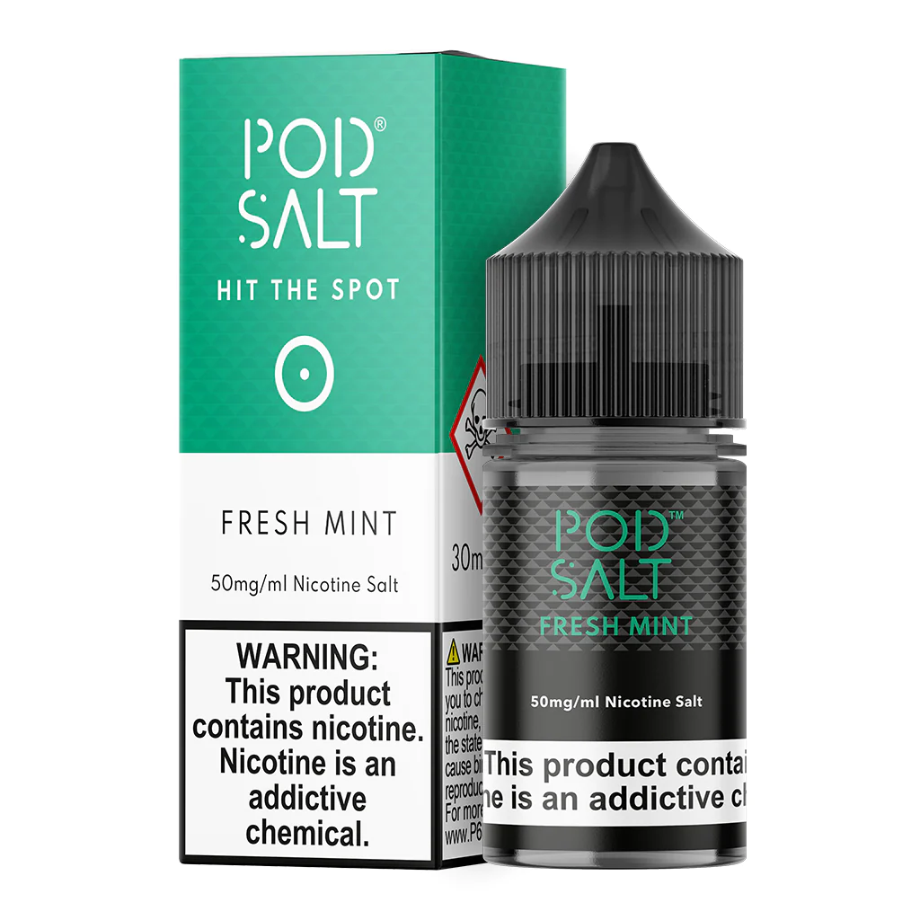 Pod_Salt_Core_Range_30ml_Box_and_Bottle_50mg_Mockup_Fresh_Mint_1024x