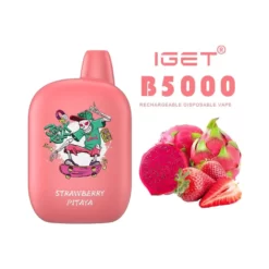 IGET B5000 DISPOSABLE VAPE - STRAWBERRY PITAYA (5% Nic) - Type C-type Rechargeable