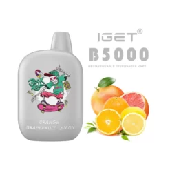 IGET B5000 DISPOSABLE VAPE - ORANGE GRAPEFRUIT LEMON (5% Nic) - Type C-type Rechargeable