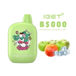 IGET B5000 DISPOSABLE VAPE - DOUBLE APPLE ICE (5% Nic) - Type C-type Rechargeable