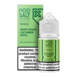 POD SALT NICOTINE SALT - NEXUS WHITE GRAPE CUCUMBER APPLE (Ice Edition) – 30ML