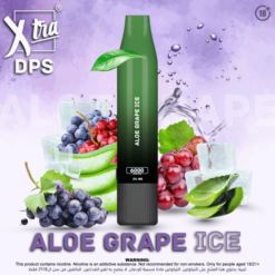 XTRA Vape - DPS 6000 Puffs - Aloe grape ice - 3% Nic - Type C Rechargeable ( This product pass airport security due to detachable battery )
