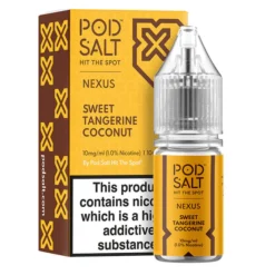 POD SALT NICOTINE SALT - SWEET TANGERINE COCONUT (Ice Edition) – 30ML