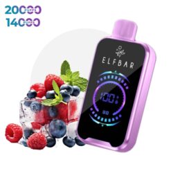 ELF BAR RAYA D2 20000 Puffs- BLUEBERRY RASPBERRY – 5% Nic – Type C Rechargeable