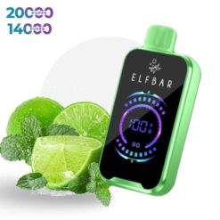 ELF BAR RAYA D2 20000 Puffs- LEMON MINT – 5% Nic – Type C Rechargeable