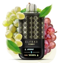 ELF BAR COMBO 25000 PUFFS - GREEN GRAPE AND GRAPE – 5% Nic – Type C Rechargeable