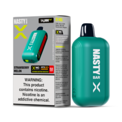 NASTY BAR X 14K PUFFS - STRAWBERRY MELON 5% Nic – Type C Rechargeable