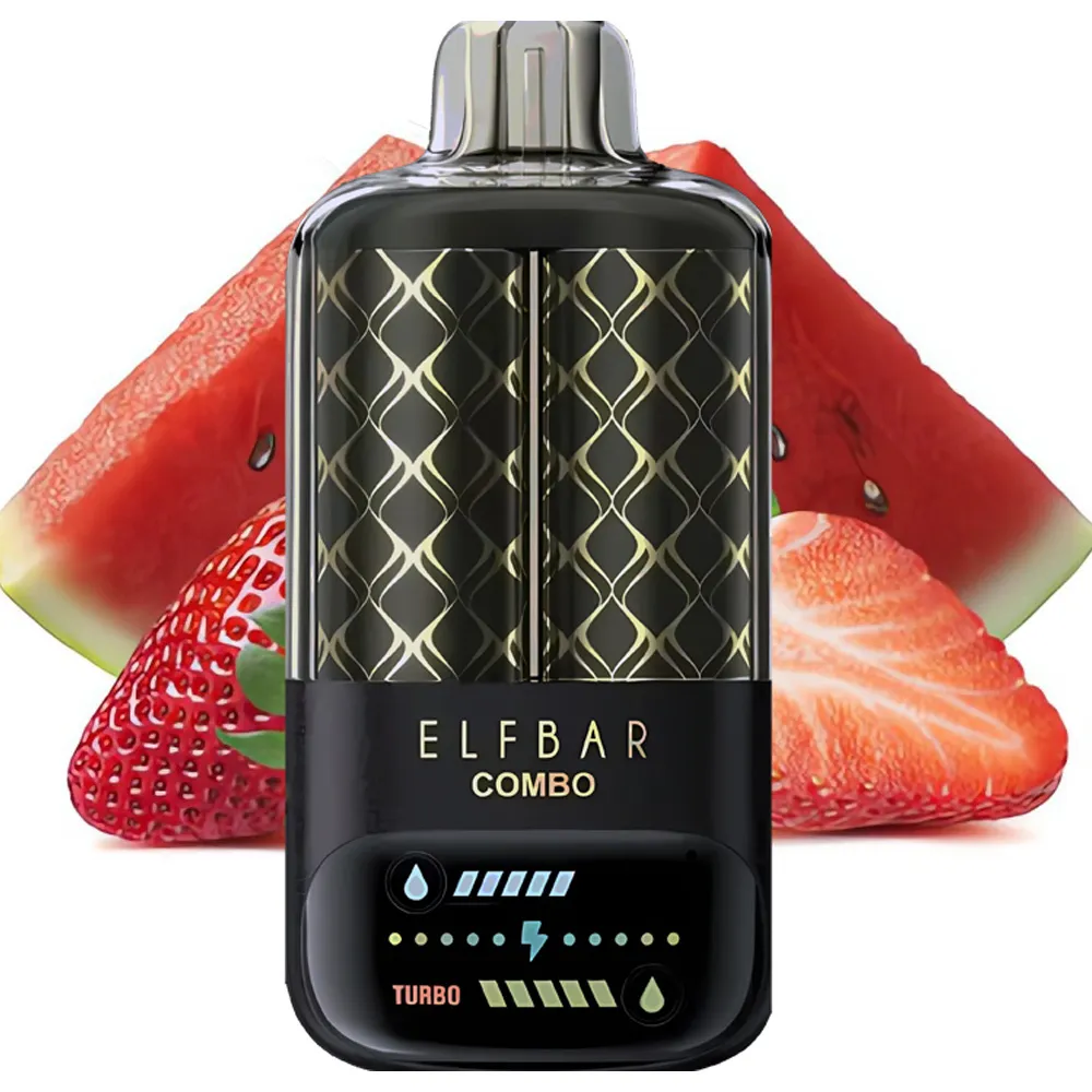 elfbar nachfüll pod läuft aus ELF BAR COMBO 25000 PUFFS - WATERMELON AND STRAWBERRY – 5% Nic – Type C  Rechargeable