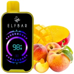 ELF BAR RAYA D2 20000 Puffs - MANGO PEACH – 5% Nic – Type C Rechargeable