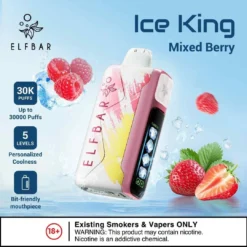 ELF BAR ICE KING 30000 PUFFS - MIXED BERRY – 5% Nic – Type C Rechargeable