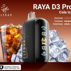 ELF BAR RAYA D3 PRO 30K PUFFS DISPOSABLE VAPE - COLA ICE – 5% Nic – Type C Rechargeable