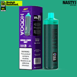 NASTY HOOQA DTL 10k Puffs - Shisha Lemon Mint - 3mg/ml – Type C Rechargeable - Disposable Vape