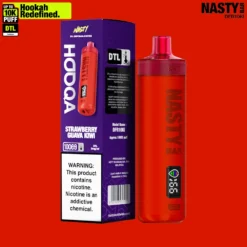 NASTY HOOQA DTL 10k Puffs - Strawberry Guava Kiwi - 3mg/ml – Type C Rechargeable - Disposable Vape