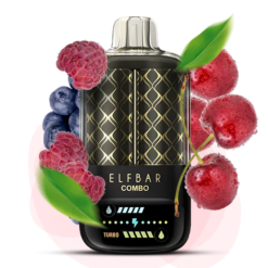 ELF BAR COMBO 25000 PUFFS - BLUEBERRY SOUR RASPBERRY AND CHERRY – 5% Nic – Type C Rechargeable