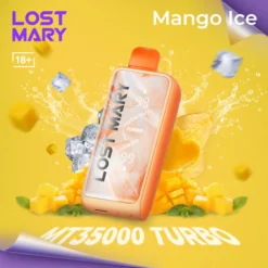 LOST MARY MT35000 TURBO - Mango Ice - DISPOSABLE VAPE - 5% Nic- Type C Rechargeable