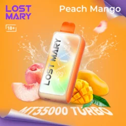 LOST MARY MT35000 TURBO - Peach Mango - DISPOSABLE VAPE - 5% Nic- Type C Rechargeable