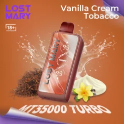 LOST MARY MT35000 TURBO - VCT (Vanilla Caramel Tobacco) -  DISPOSABLE VAPE - 5% Nic- Type C Rechargeable