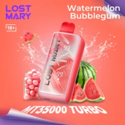 LOST MARY MT35000 TURBO - Watermelon Bubblegum -  DISPOSABLE VAPE - 5% Nic- Type C Rechargeable