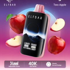 ELF BAR MOON NIGHT 40K PUFFS - TWO APPLE – 5% Nic – Type C Rechargeable