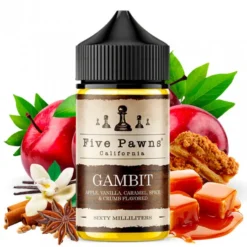 FIVE PAWN'S E-JUICES (US) - GAMBIT (Apple, Vanilla & Caramel) - 50ml