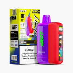 NASTY BOLT 50K PUFFS - BERRY GRAPE 5% Nic – Type C Rechargeable