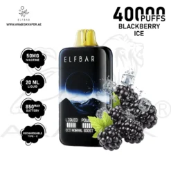 ELF BAR MOON NIGHT 40K PUFFS - BLACKBERRY ICE – 5% Nic – Type C Rechargeable