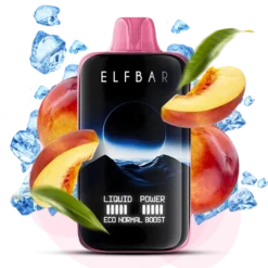 ELF BAR MOON NIGHT 40K PUFFS - LYCHEE JUICY PEACH – 5% Nic – Type C Rechargeable
