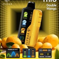 Elf Bar TRIO 40000 Puffs 5% - Double Mango - Disposable Vape - Type C Rechargeable (Triple Adjustment Ice+Sweet+Sour)