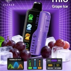 Elf Bar TRIO 40000 Puffs 5% - Grape Ice - Disposable Vape - Type C Rechargeable (Triple Adjustment Ice+Sweet+Sour)