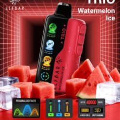 Elf Bar TRIO 40000 Puffs 5% - Watermelon Ice - Disposable Vape - Type C Rechargeable (Triple Adjustment Ice+Sweet+Sour)