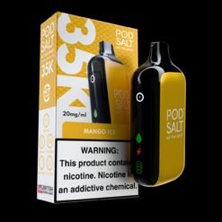 POD SALT HIT THE SPOT 35K PUFFS DISPOSABLE VAPES - MANGO ICE - 2% TYPE C RECHARGEABLE