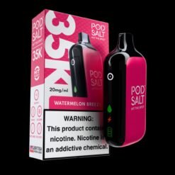 POD SALT HIT THE SPOT 35K PUFFS DISPOSABLE VAPES - WATERMELON BREEZE - 2% TYPE C RECHARGEABLE