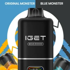IGET MOVE B50000 DISPOSABLE VAPES - ORIGINAL MONSTER+BLUE MONSTER - 5% TYPE C RECHARGEABLE