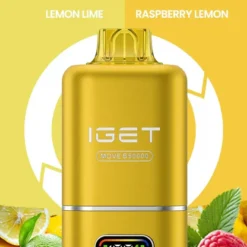 IGET MOVE B50000 DISPOSABLE VAPES - LEMON LIME+RASPBERRY LEMON- 5% TYPE C RECHARGEABLE