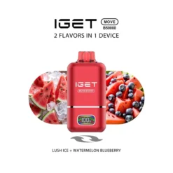 IGET MOVE B50000 DISPOSABLE VAPES - LUSH ICE+WATERMELON BLUEBERRY - 5% TYPE C RECHARGEABLE