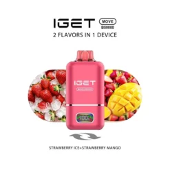 IGET MOVE B50000 DISPOSABLE VAPES - STRAWBERRY ICE+STRAWBERRY MANGO - 5% TYPE C RECHARGEABLE