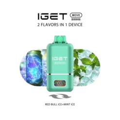 IGET MOVE B50000 DISPOSABLE VAPES - REDBULL ICE+MINT ICE - 5% TYPE C RECHARGEABLE